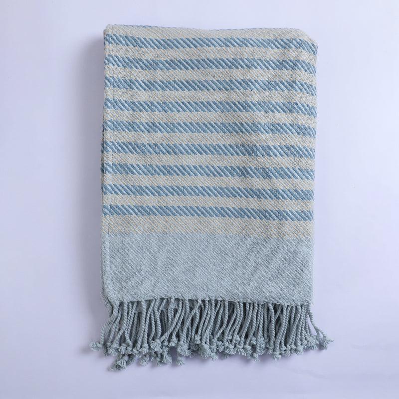 Linear Luxe Knitted Cotton Throw media 5