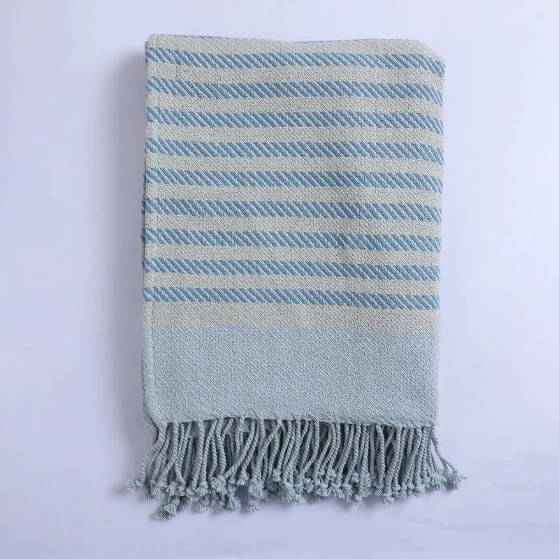 Linear Luxe Knitted Cotton Throw media 5