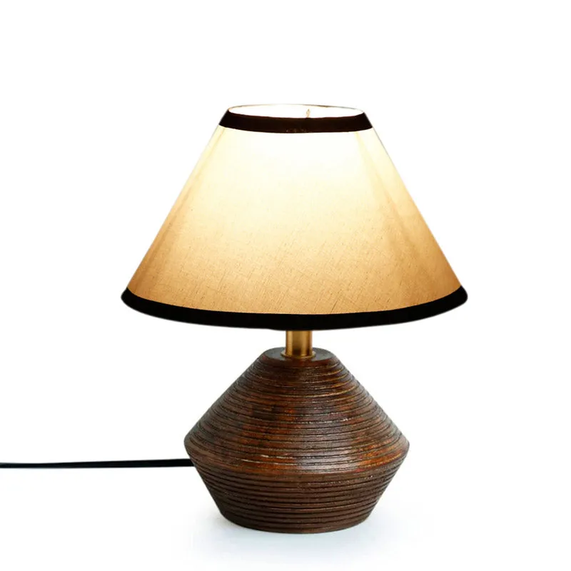 Yami Cone Wooden Table Lamp - White,Black,Brown media 4