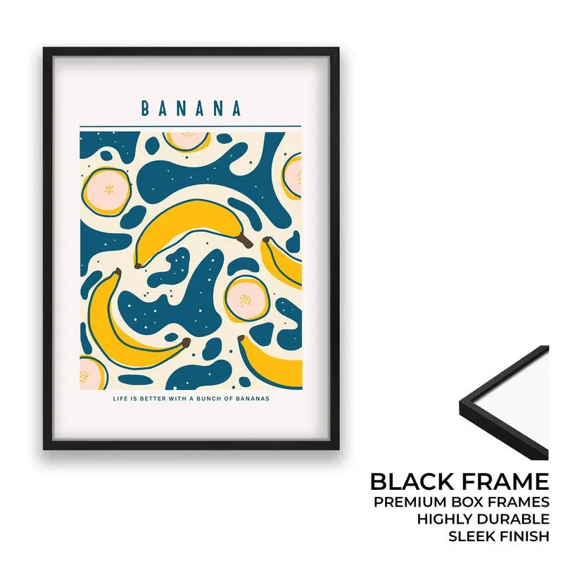 Abstract Fruit Archival Canvas Wall Art - Black media 8