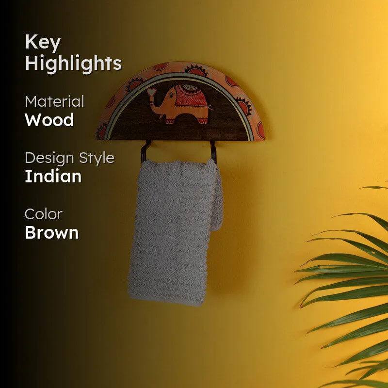 Tejas Wooden Towel Hanger media 2