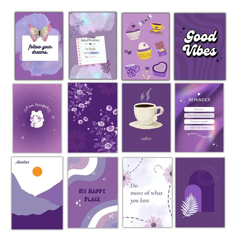 Purple Vibes Wall Poster - Set Of Twelve media 3