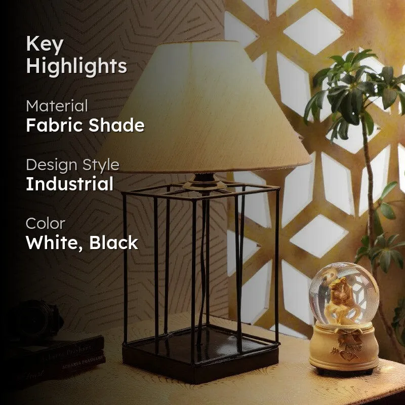 Bonzoi Fabric Table Lamp - White,Black media 2