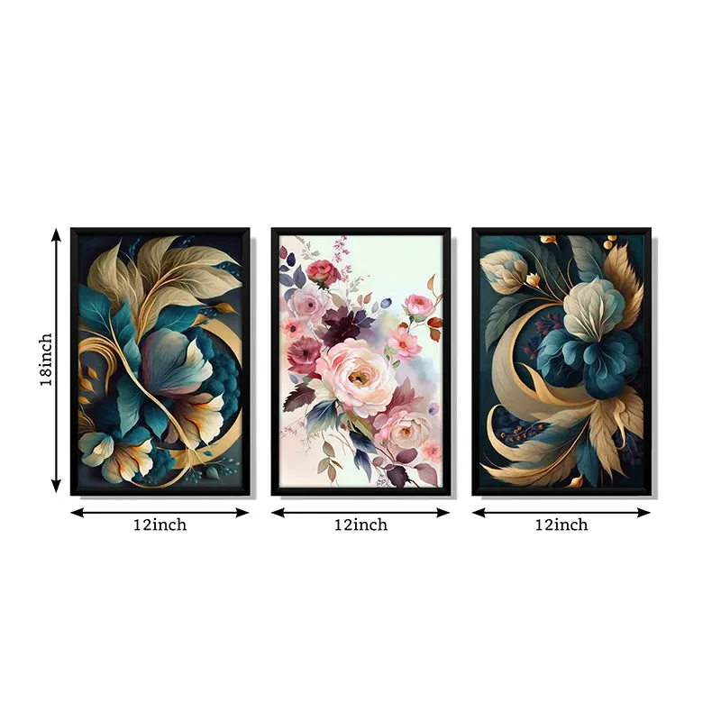Rosé Noir Wall Art With Frame - Set Of Three media 7