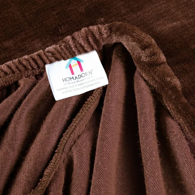 Casselle Velvet Velvet Bedsheet (Brown) - 300 GSM media 3