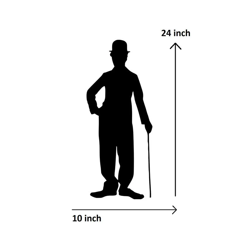 Charlie Chaplin Black Iron Wall Accent media 5