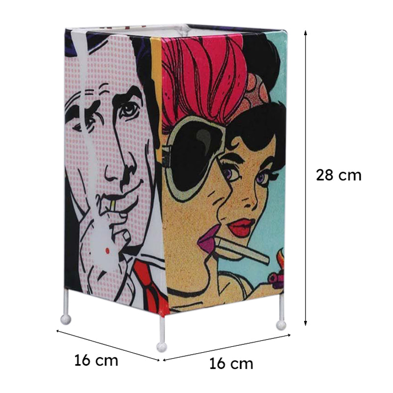 Vintage Vibe Fabric Table Lamp - Multicolor media 7