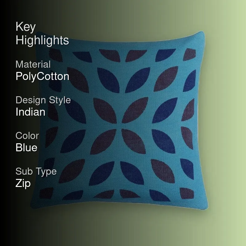 Scattered Petals Cushion Cover - Blue - Set Of Five media 2