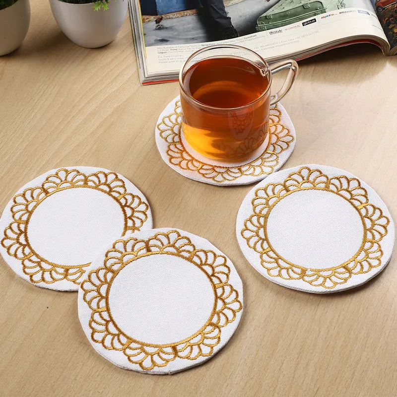Ethno Edge Coaster (Yellow) - Set Of Four media 1