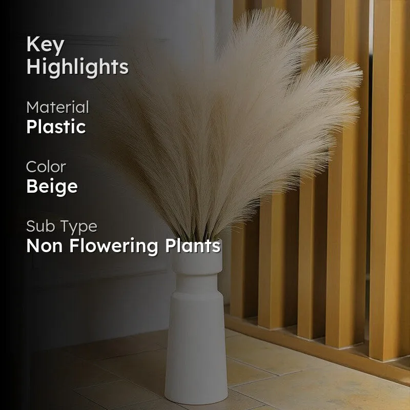 Faux Pampas Grass Sticks (45.7 cms) - Coffee media 2