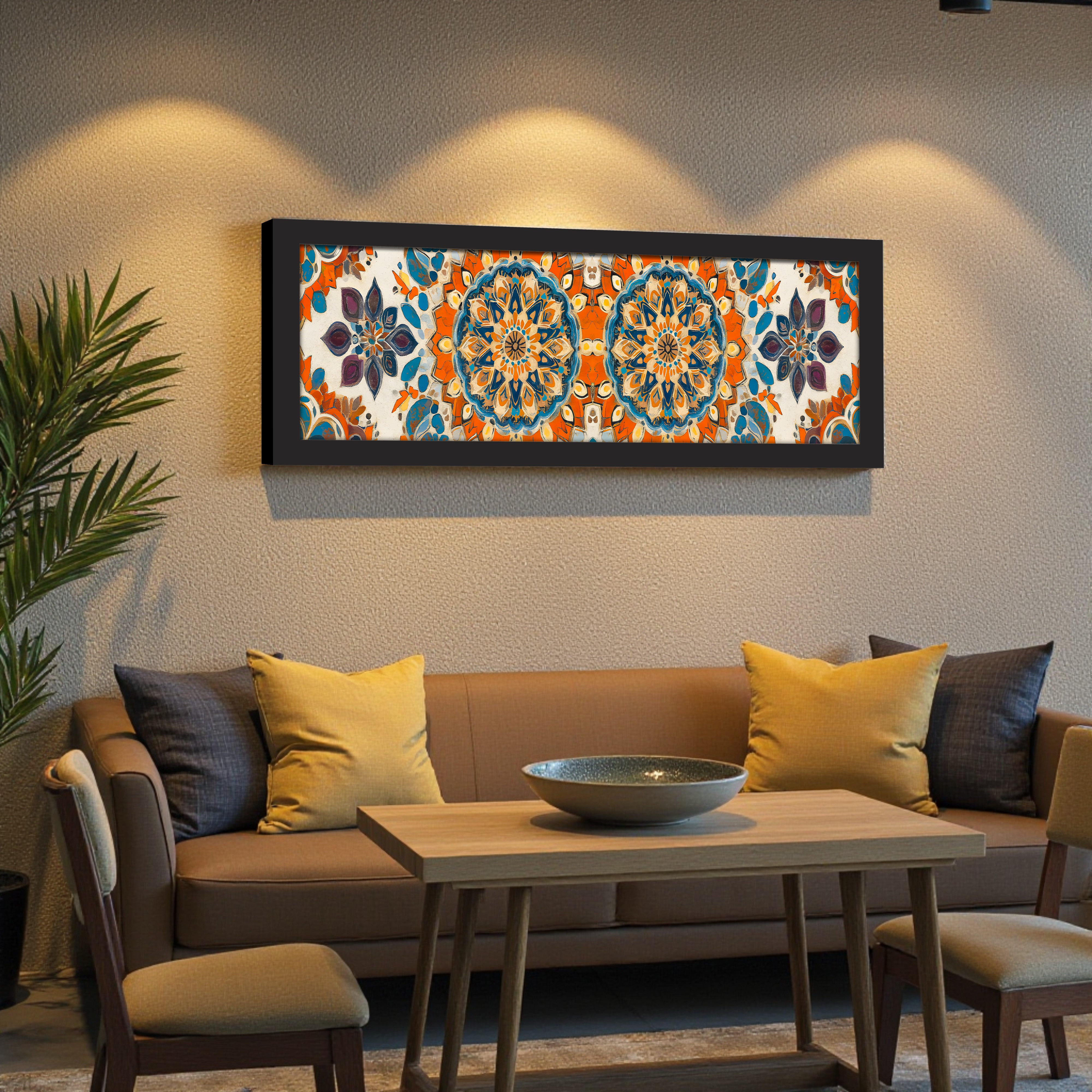 Mandala Art Paper Wall Painting With Frame media 6