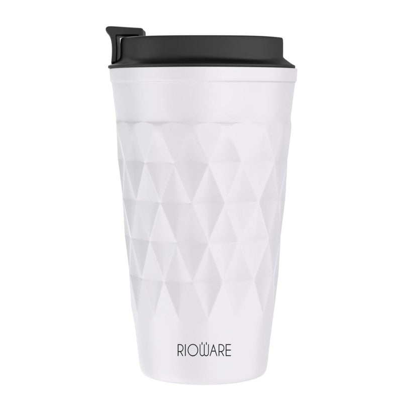 Rioware FacetSip Travel Stainless Steel Tumbler (350 ML) - White media 3