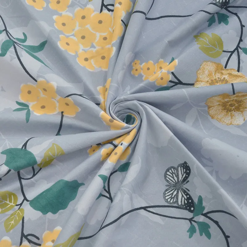 Yellow Flora Diwan Set - Six Piece Set media 5