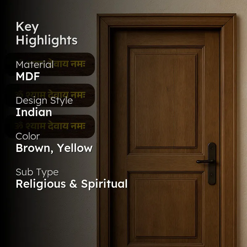 Om Shyama Devaya Namaha MDF Wall Accent - Set Of Three media 2