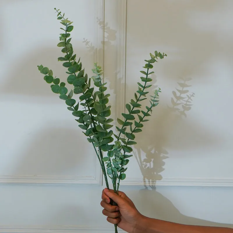 Faux Green Eucalyptus Flower Stick (30 CM) - Set Of Two media 3