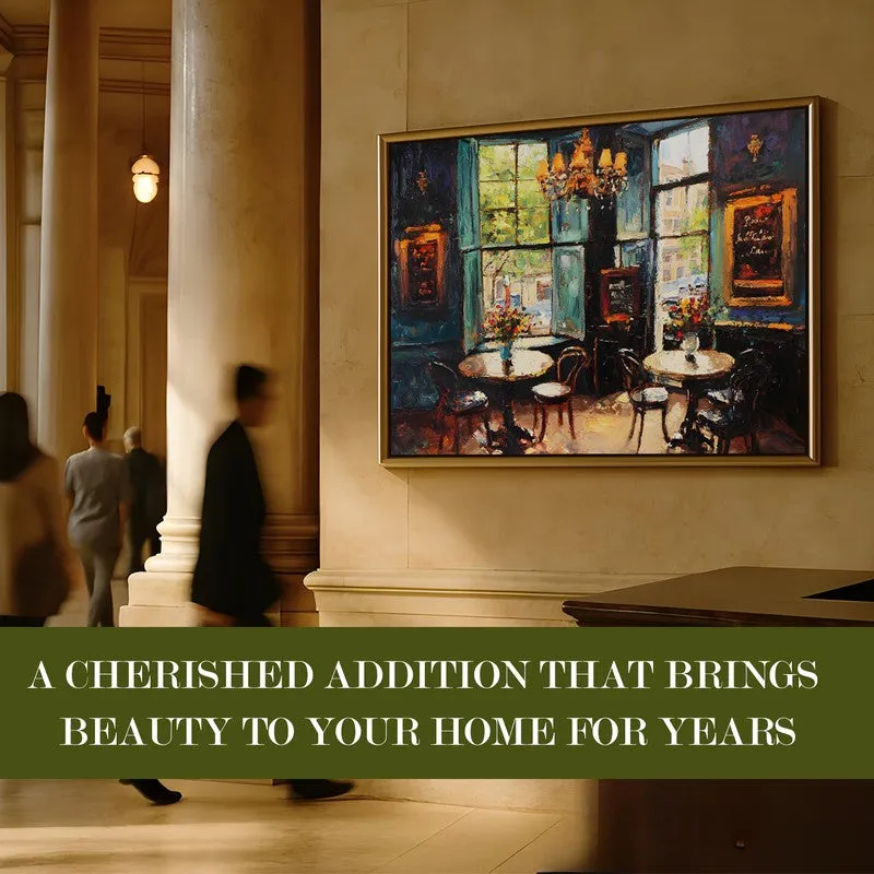 Bistro Table Canvas Wall Painting With Frame media 7