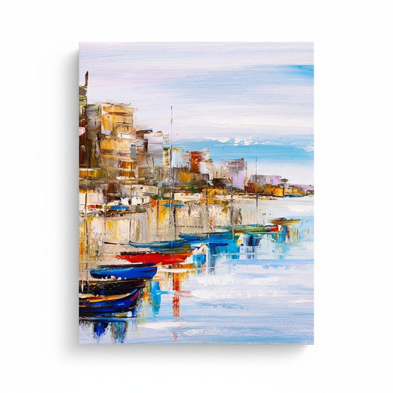 Harbor Reflections Canvas Wall Painting media 4