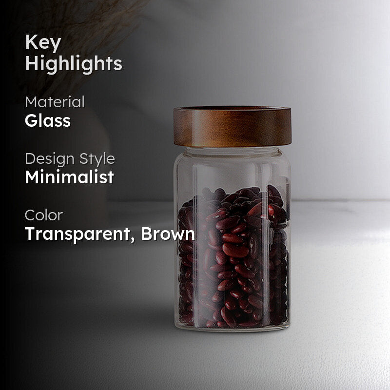 Bergner Crystal Seal Airtight Glass Storage Jar - 900 mL media 2