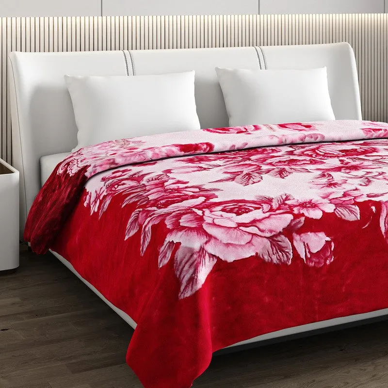 Monte Carlo Crimson Cascade Blanket (Maroon)- 800 GSM media 5