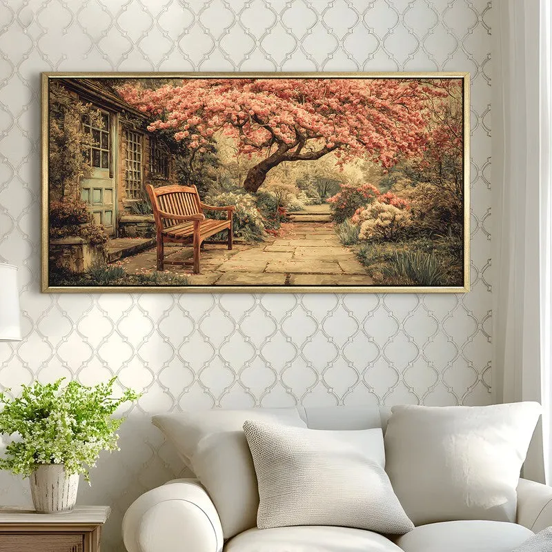 Vintage European Petal Tree Garden Seat Wall Art media 3