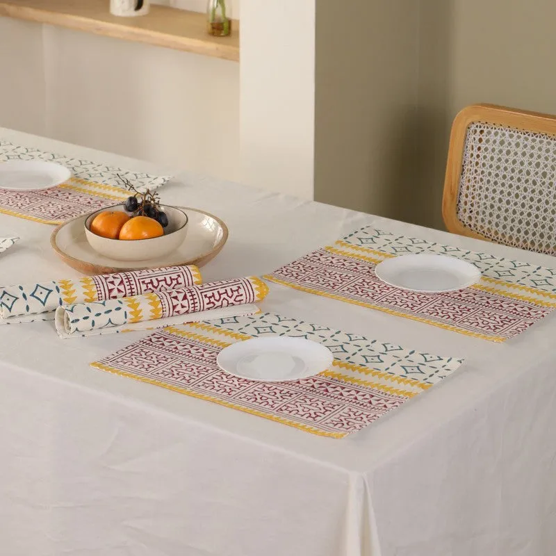 Urban Geometry Canvas Table Mats - Set Of Six media 4