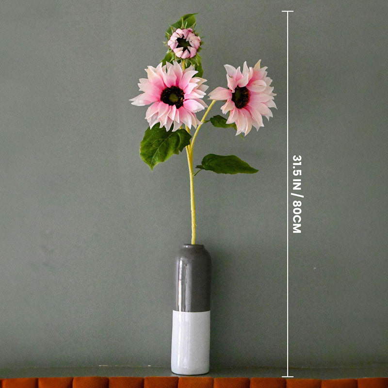 Faux Sunflower Flower Stick - Pink media 4