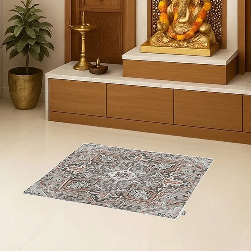 Mehrab Royal Prayer Mat (Brown,Grey) - 550 GSM media 4