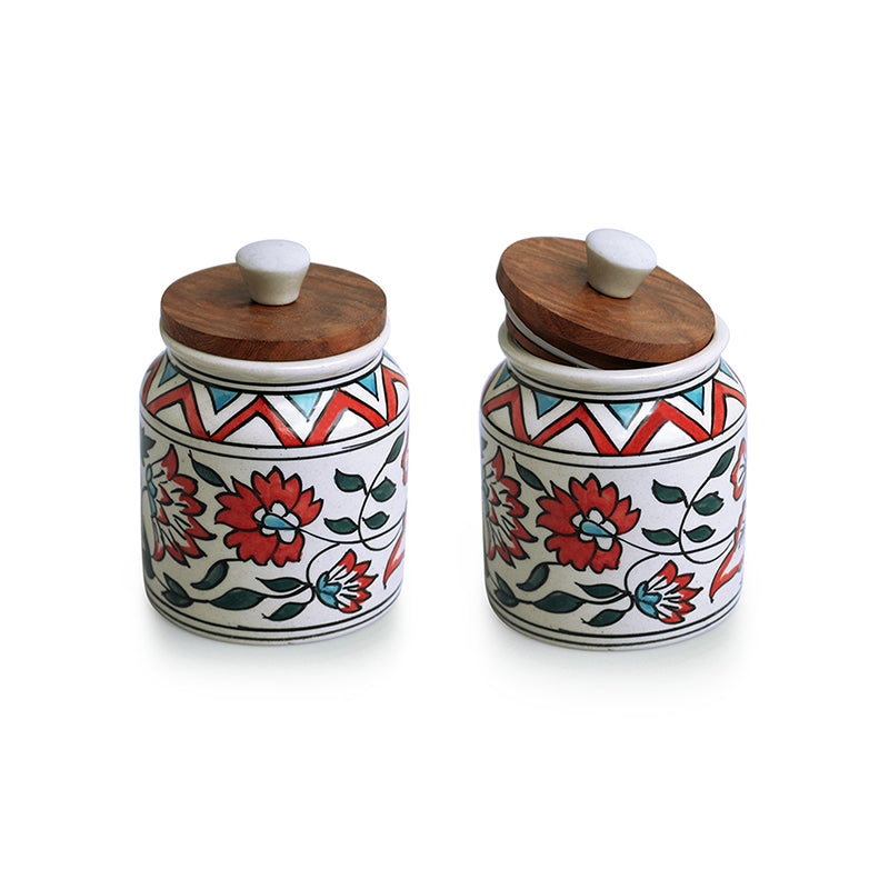 Mesa Dawn Ceramic Jar (410 mL Each) - Set Of Two media 3