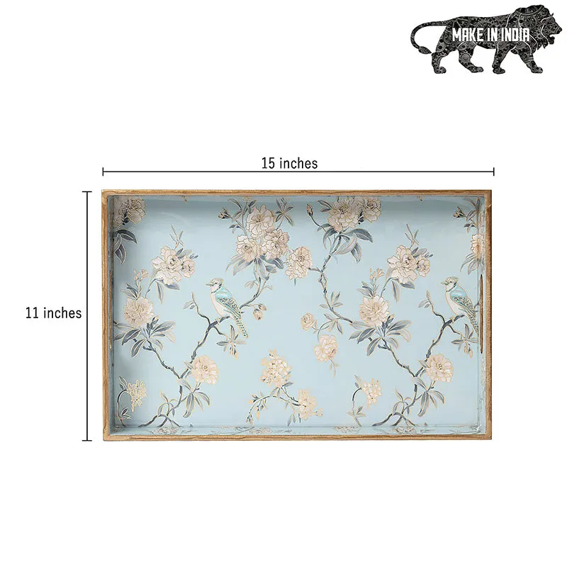 Ketaki Enamel Coated Serving Tray - Aqua Blue media 4