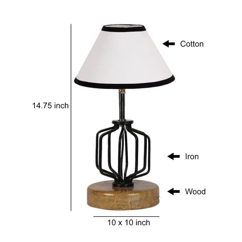 Cosmo Fabric Table Lamp - White,Black media 7