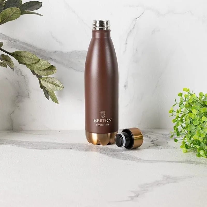 Ferusa Hot & Cold Thermos Water Bottle (Brown & White, 750 mL Each) - Set Of Two media 3