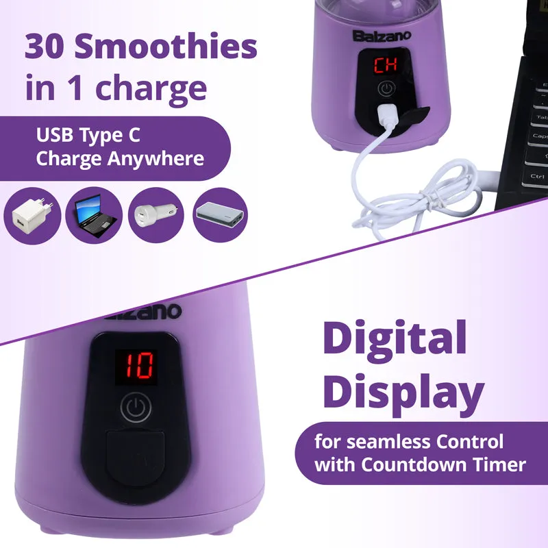 Balzano Wireless Travel Blender - Purple media 8