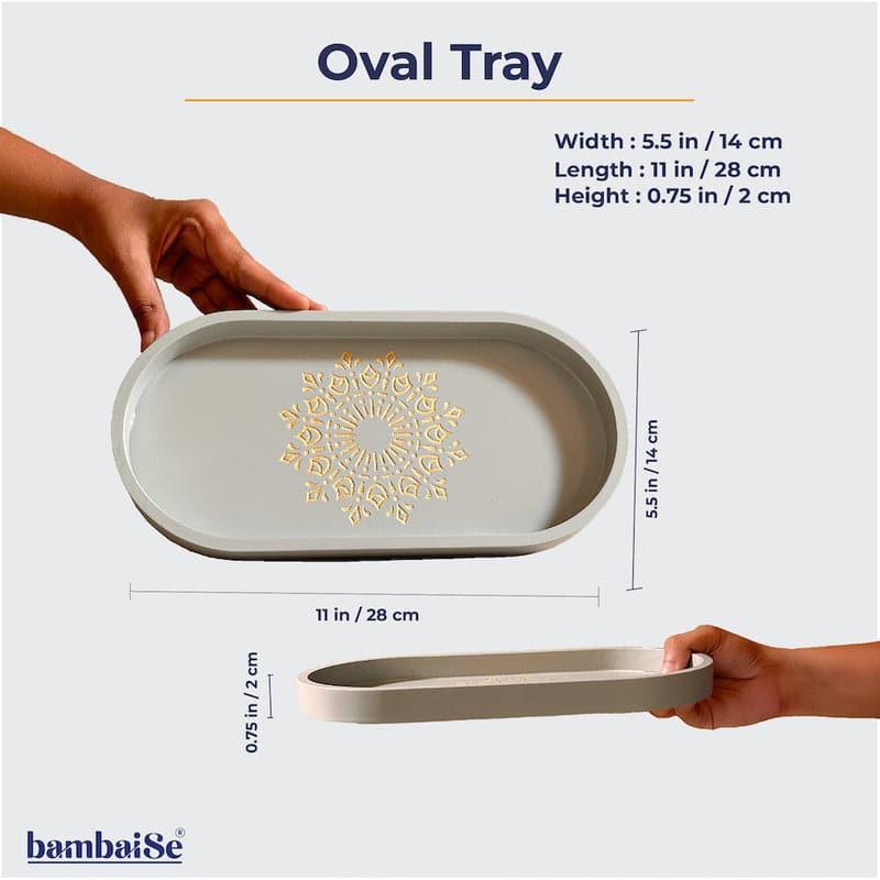 Triva Mandala Serving Tray - Grey media 7