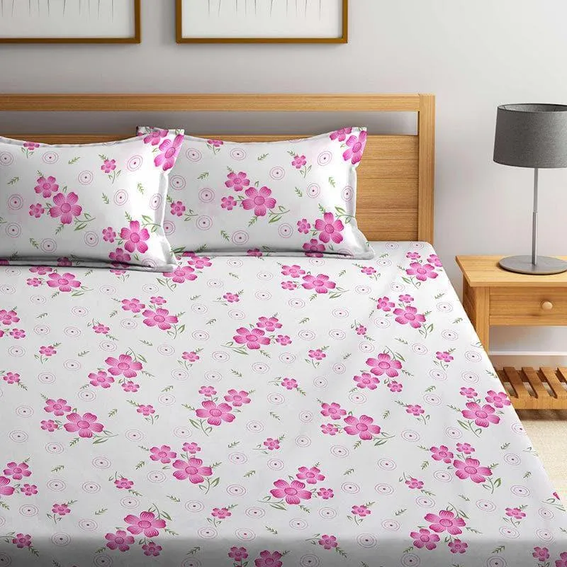 Purple Everly Bedsheet - 180 GSM media 1