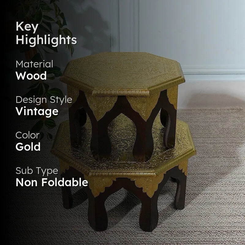 FolkStep Decorative Seating Stool - Set Of Two media 2