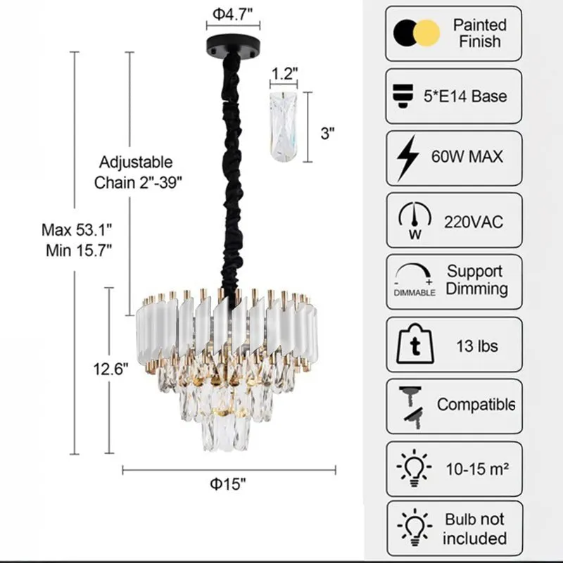 Versailles Crystal Chandelier - White media 6