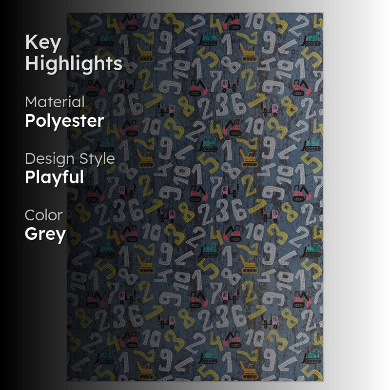 Number Crane Carpet - Grey media 2