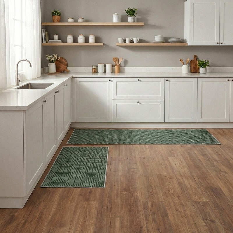KitchGeometry Kitchen Floor Mats (Grey) - Set of Two media 4