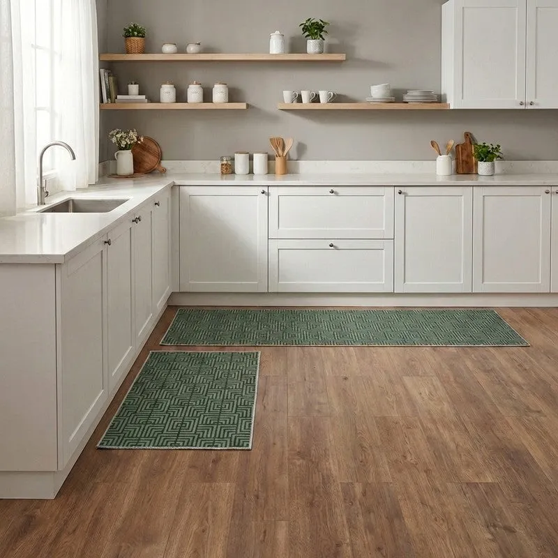 KitchGeometry Kitchen Floor Mats (Grey) - Set of Two media 4
