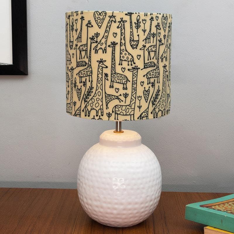 Elouera Printed Ceramic Table Lamp - Beige,White media 3
