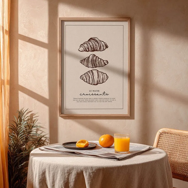 CroissantMorphosis Archival Canvas Wall Art - Brown media 4