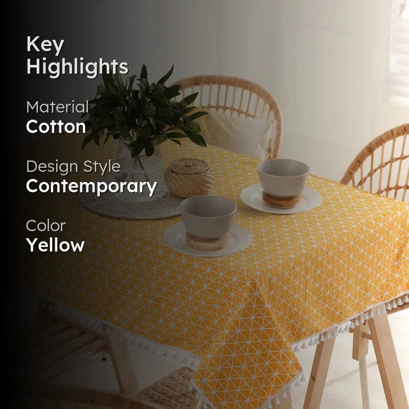 Urban Space Kanya Grid Table Cover - Yellow - 2