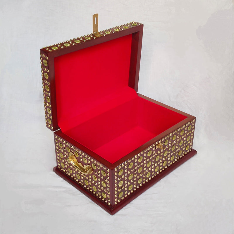 Vaira Decorative Wood Jewel Box - Red & Green media 4