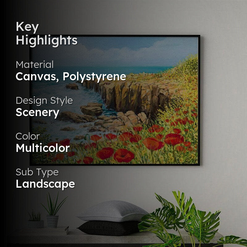 Summer Breeze Canvas Painting - Black Frame media 2