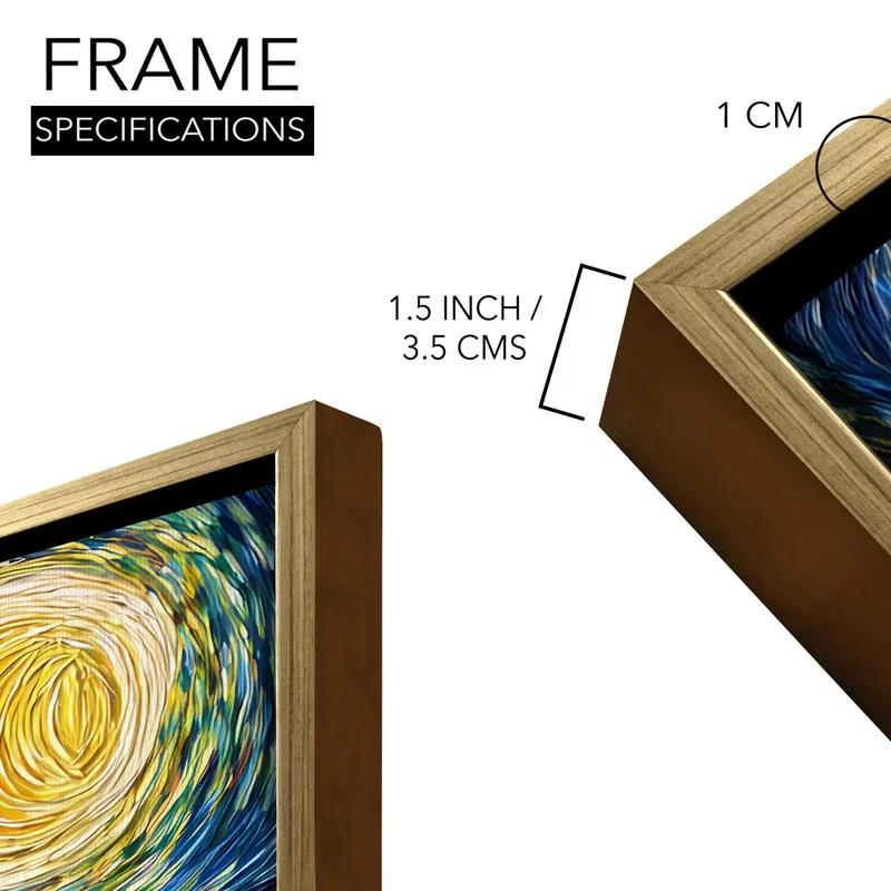 Midnight Whirl Canvas Wall Painting With Frame media 8
