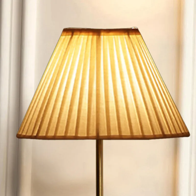 Cottage Glow Cotton & Metal Table Lamp - White,Gold media 3
