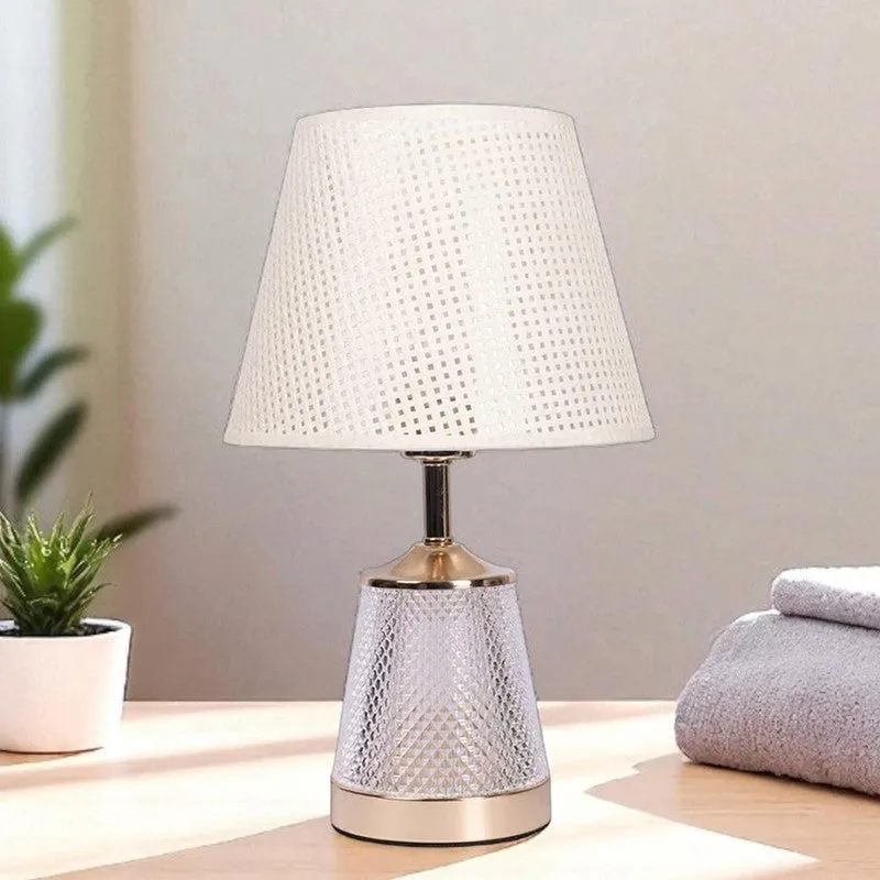 AarviDecor Solace Accent Fabric Table Lamp - White media 5
