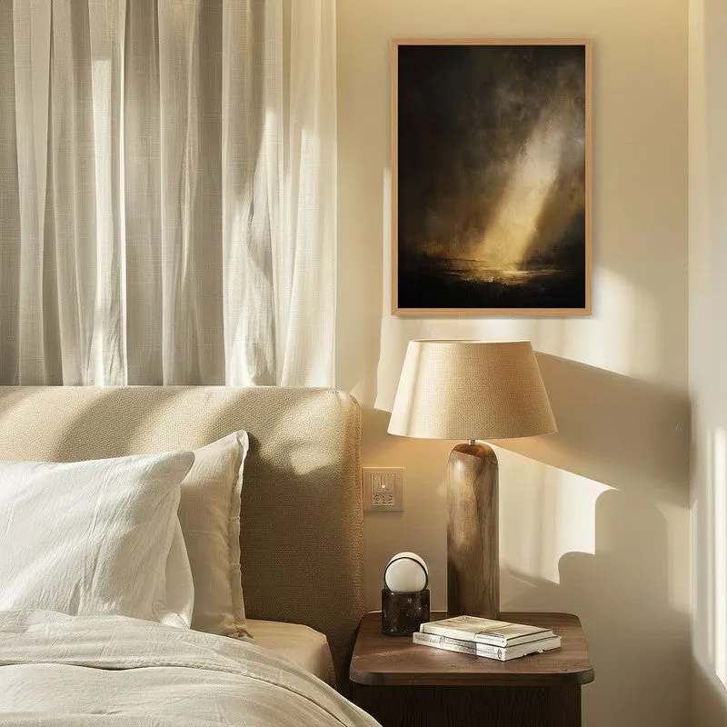 Divine Breakthrough Archival Paper Wall Painting With Brown Frame media 4