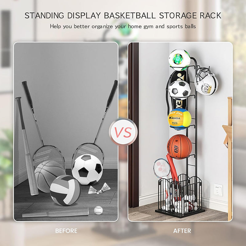 All-in-One Sports Ball and Equipment Storage Rack media 6