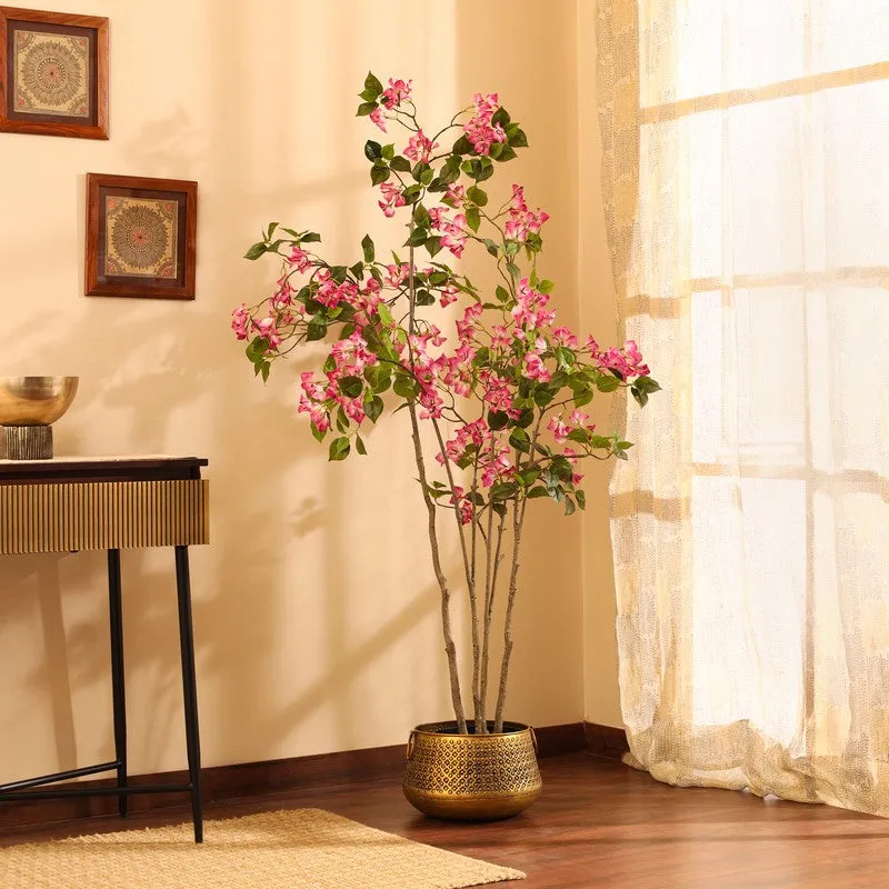 Artificial Bougainvillea Plant With Black Plastic Pot - 5 ft media 4
